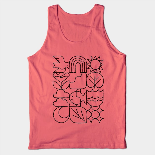 Harmony Grid Tank Top by Renea L Thull